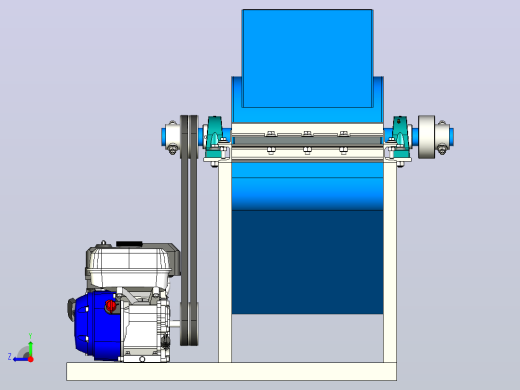塑料废物破碎机plastic-waste-crusher-machine-模型格式为 stp inventor右视缩略图