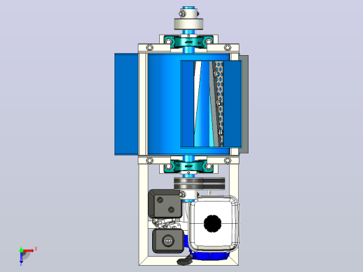 塑料废物破碎机plastic-waste-crusher-machine-模型格式为 stp inventor俯视缩略图