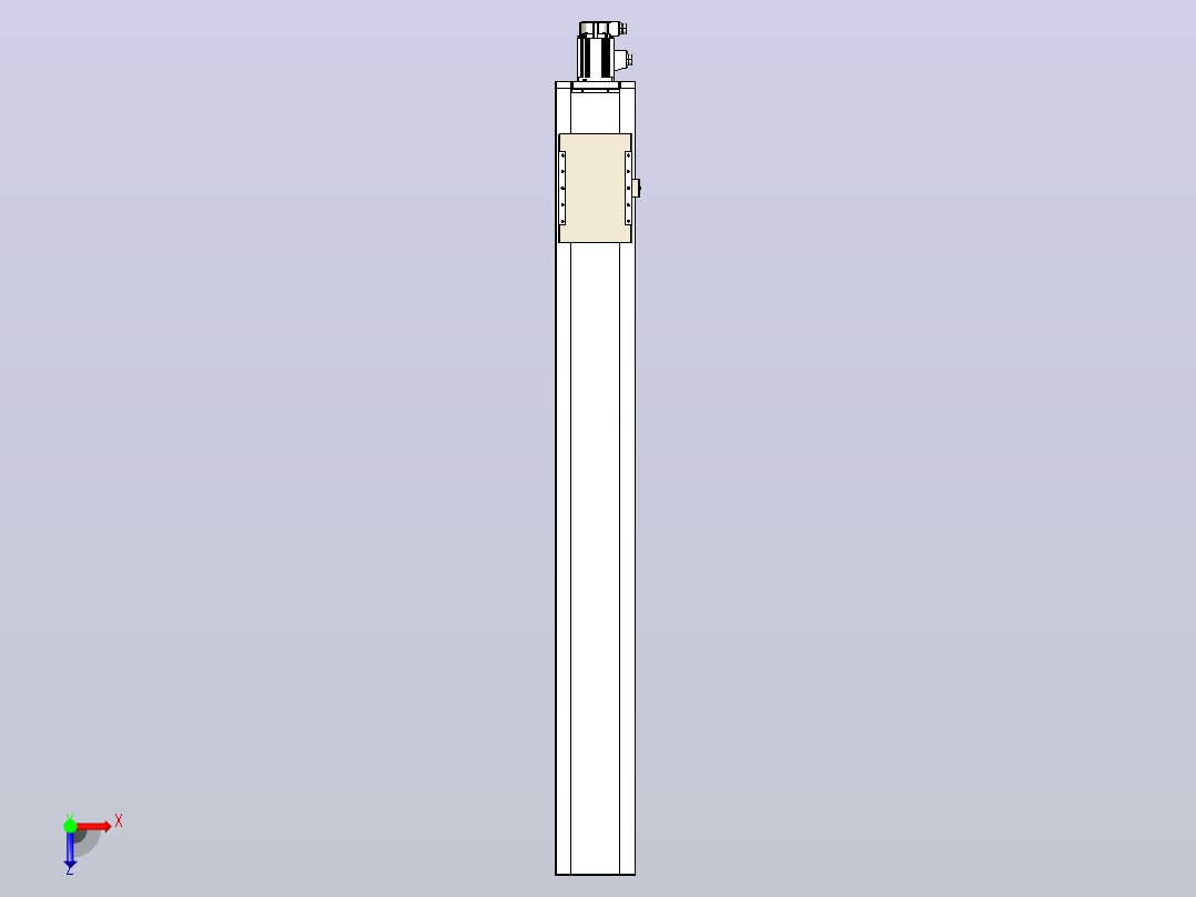滚珠丝杠直线轴带导轨全封闭TPA-HCR-220D-3210C-L1700-M-C-P1K-N3俯视图