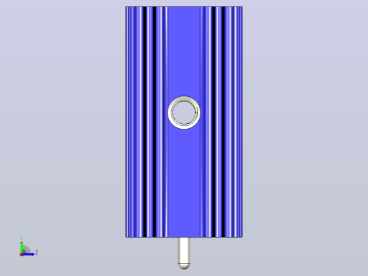 蓝色散热器尺寸25 x 12 6 x 6 5 mm孔位于13 5mm销固定处左视缩略图
