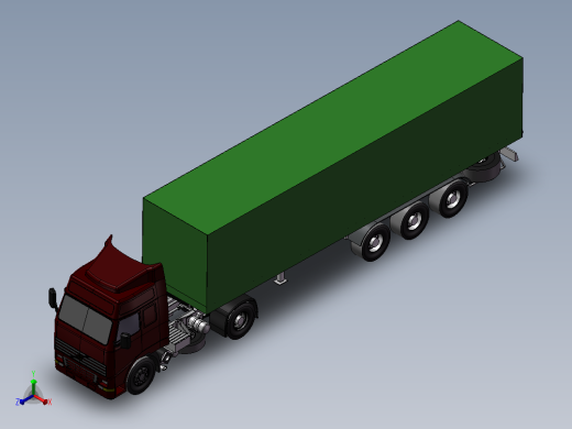 厢式货车模型正等轴测缩略图