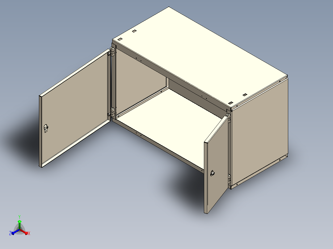 钣金电箱正等轴测图