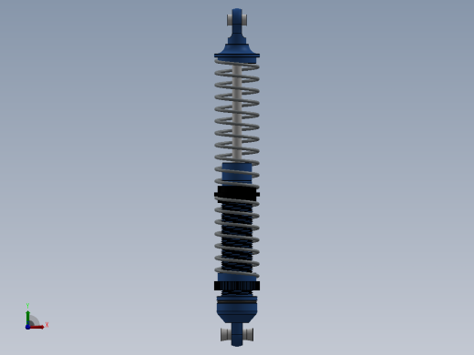 140毫米RC遥控车弹簧减震器3D图纸 Solidworks设计前视缩略图