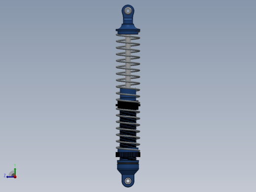 140毫米RC遥控车弹簧减震器3D图纸 Solidworks设计右视缩略图