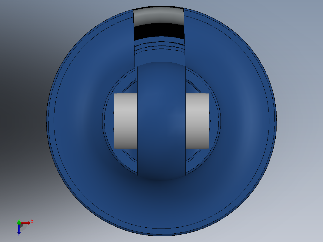 140毫米RC遥控车弹簧减震器3D图纸 Solidworks设计俯视图