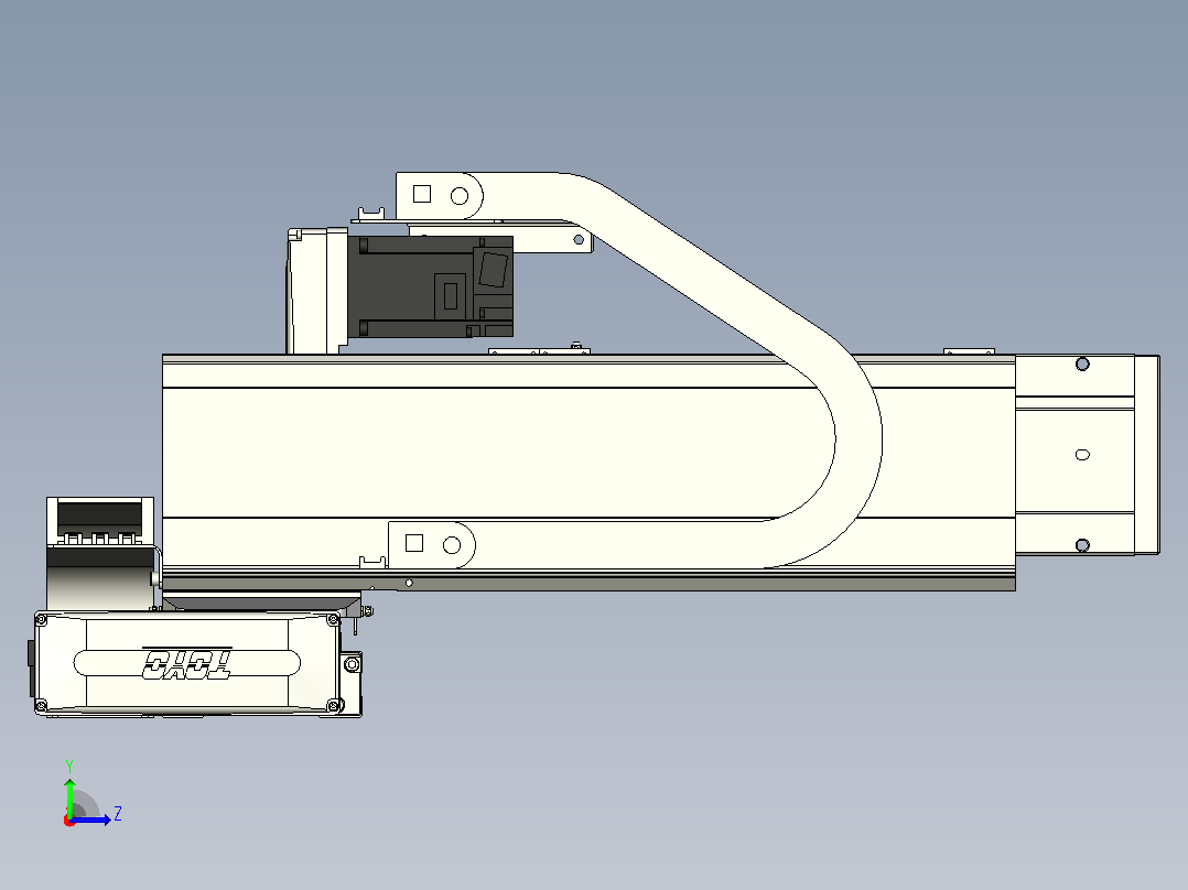 XYGT440-A3-A-450-250-M-C-001负载3-57KG 丝杆模组 XY悬臂组合 XYGT440-A3 替换台湾TOYO东佑达滑台直线模组左视图
