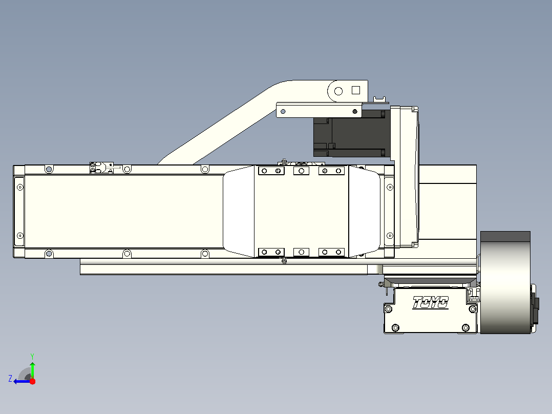 XYGT440-A3-A-450-250-M-C-001负载3-57KG 丝杆模组 XY悬臂组合 XYGT440-A3 替换台湾TOYO东佑达滑台直线模组右视图