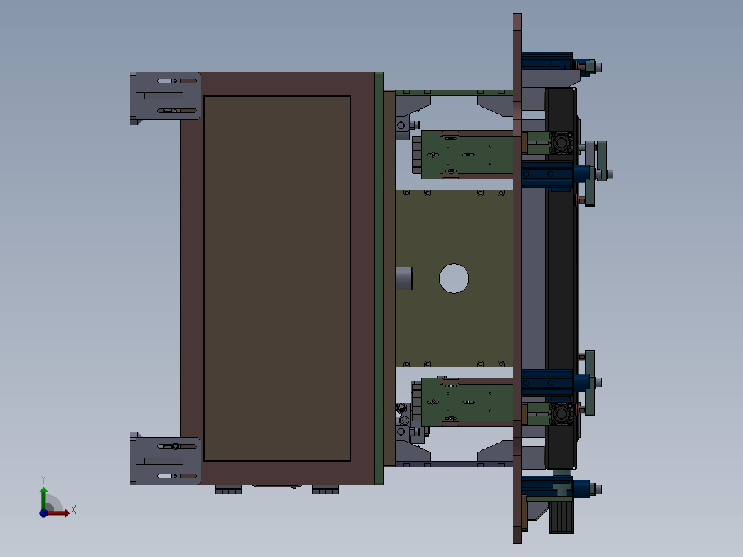 钣金组焊上下框架组焊治具前视图