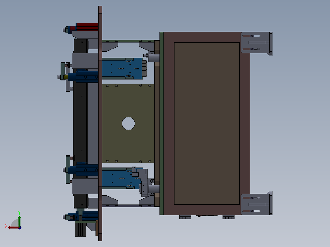 钣金组焊上下框架组焊治具后视图