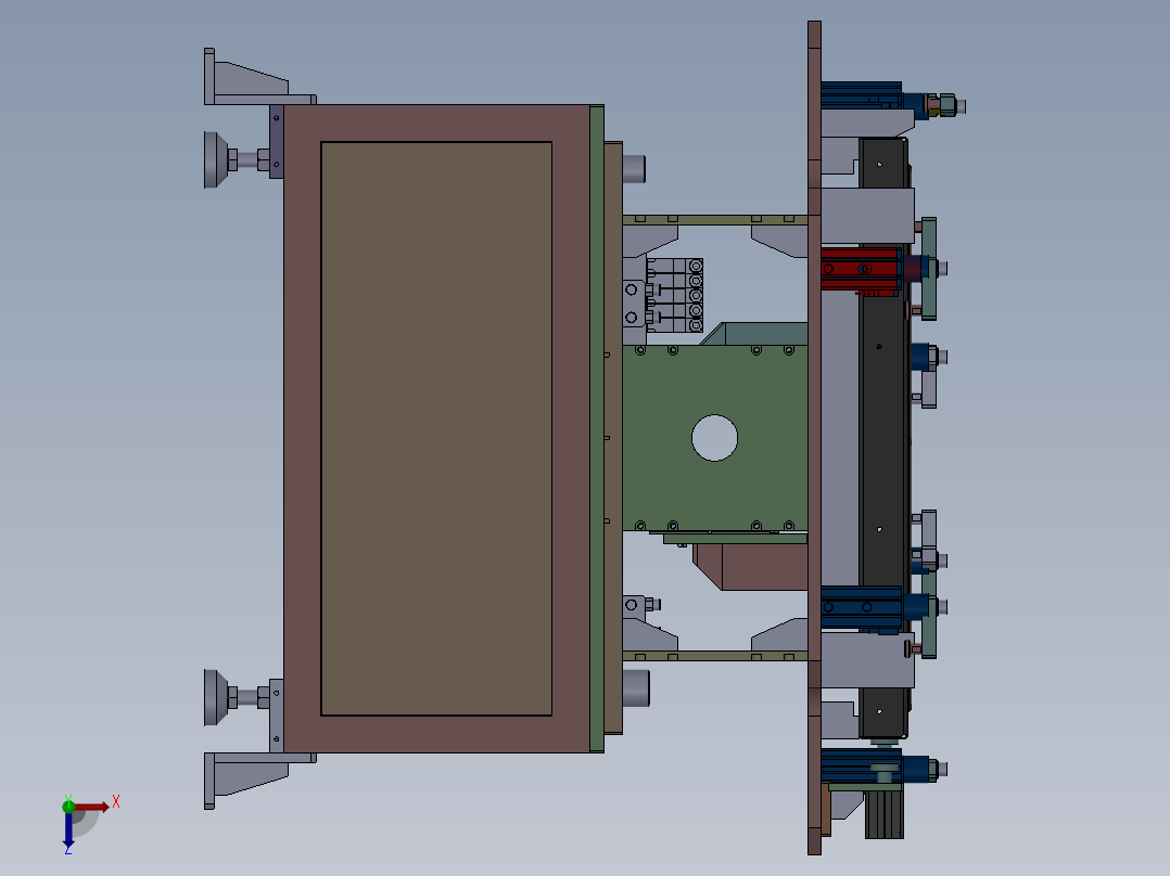 钣金组焊上下框架组焊治具俯视图