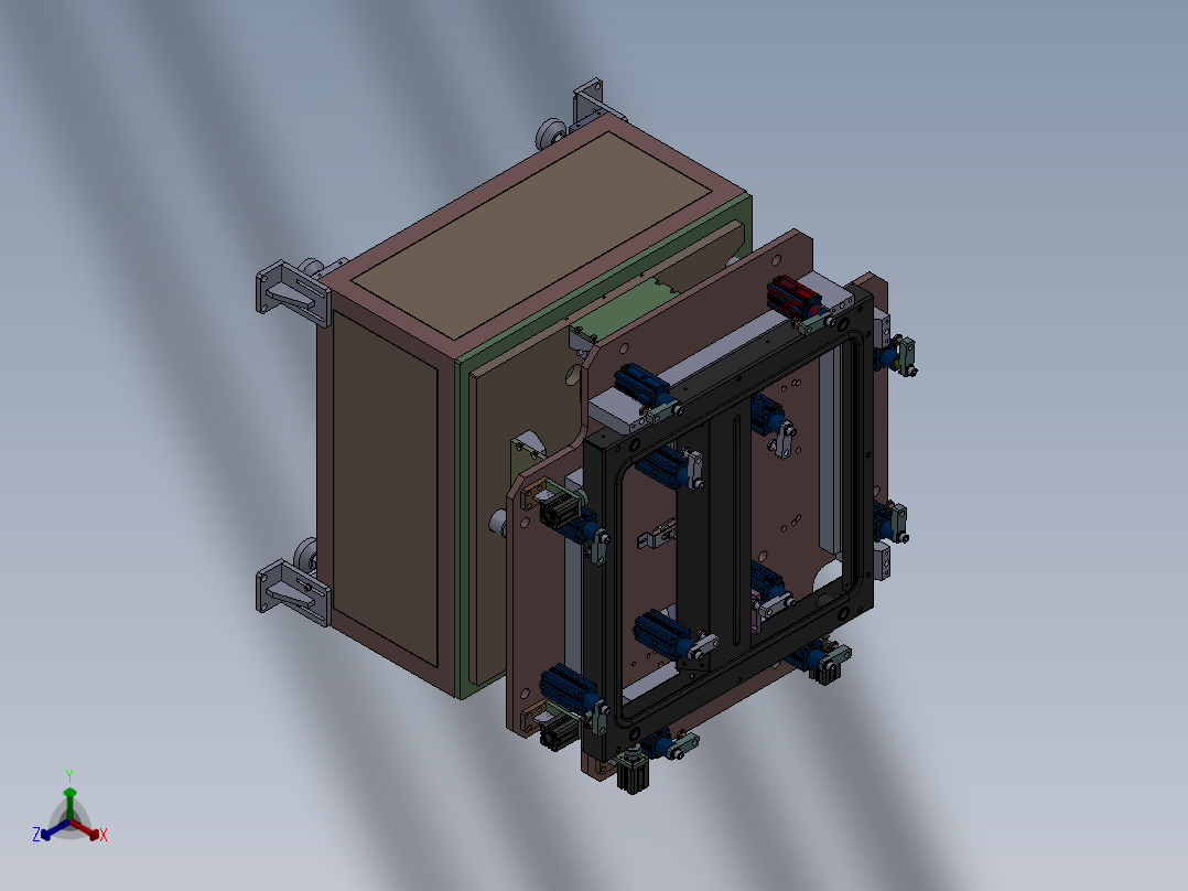 钣金组焊上下框架组焊治具正等轴测图