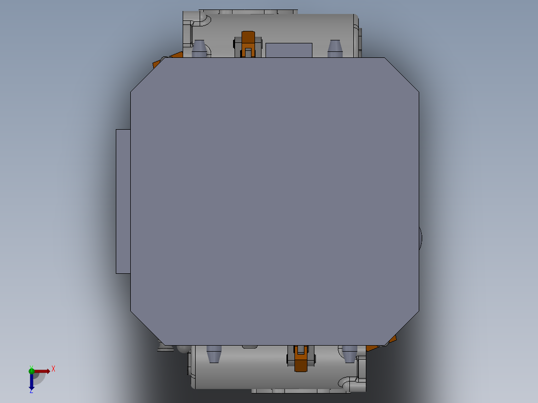 机床加工精密液压工装夹具俯视图