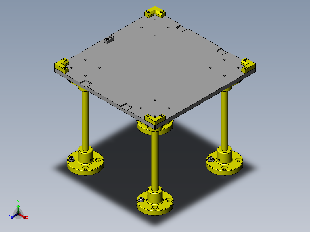 电路板定位托盘正等轴测图