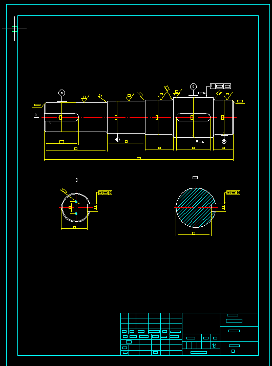 0011-涡轮蜗杆变速器-慢动卷扬机传动系统
