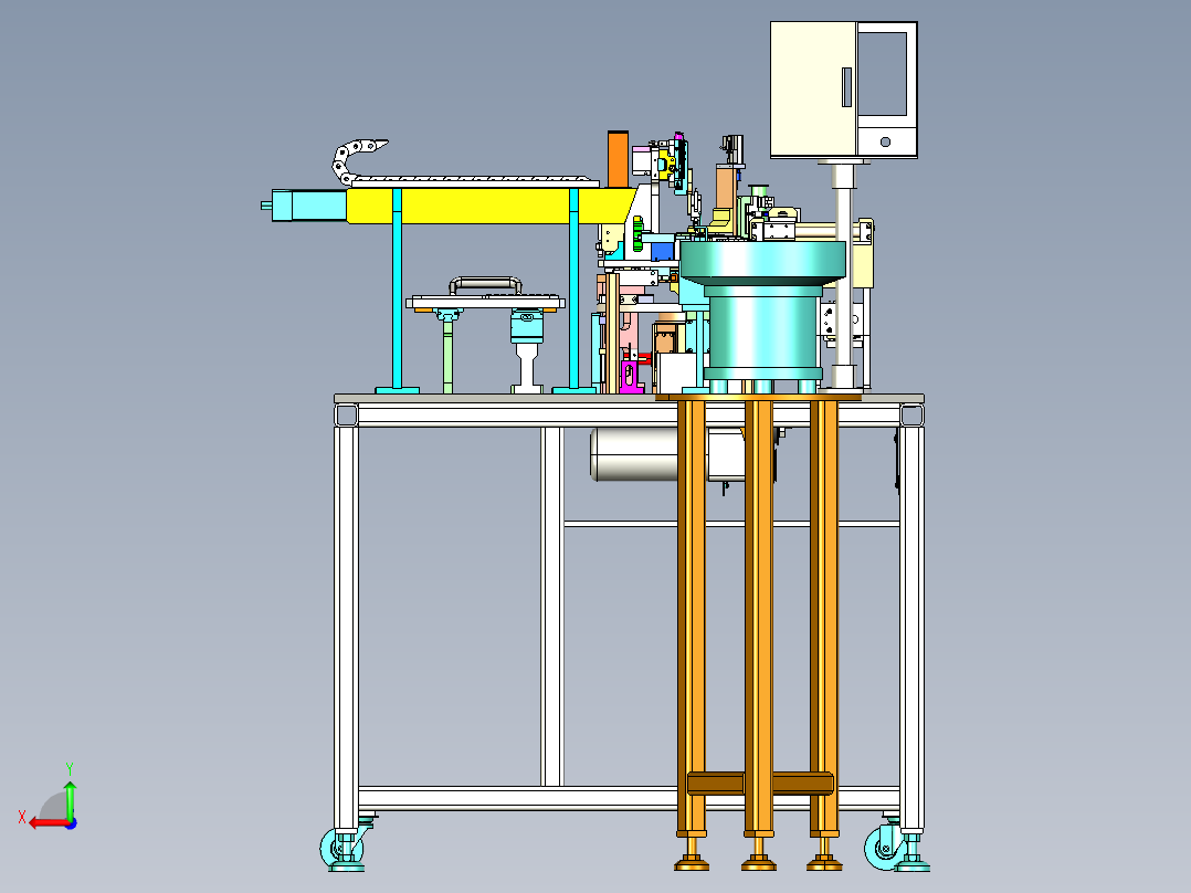 LED组装机后视图