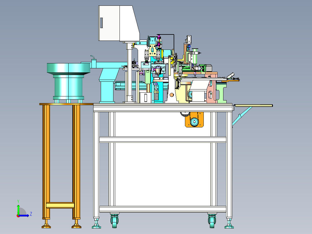 LED组装机左视图