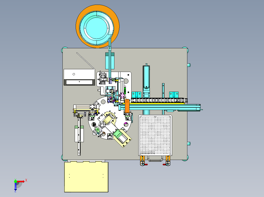 LED组装机俯视图