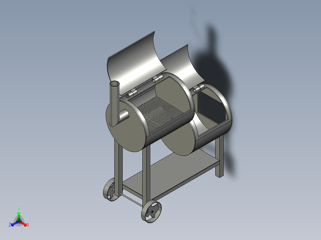 烧烤炉正等轴测图