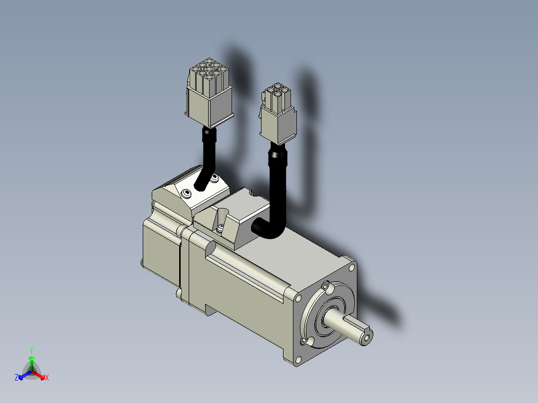 松下电机-MATSUSHITA_MSMF012L1U2正等轴测图