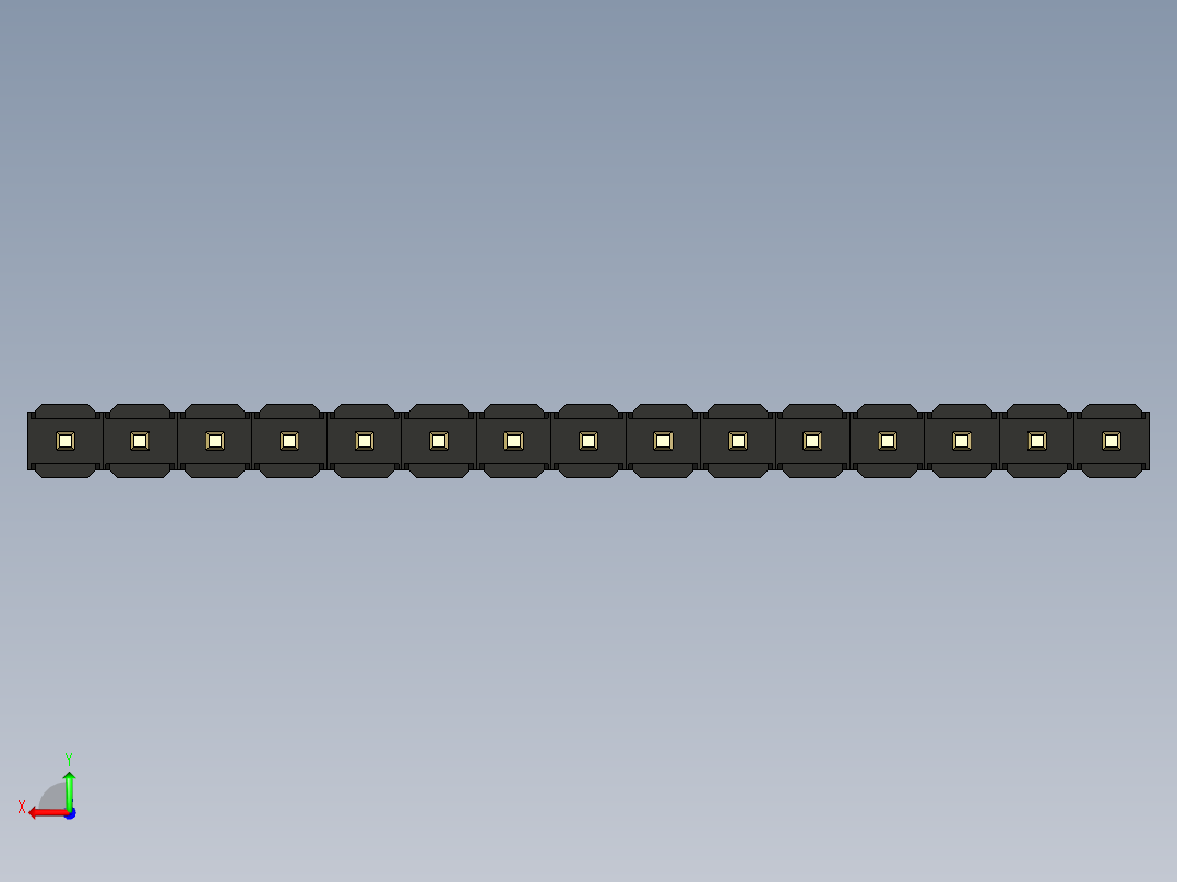 彩色公头100mil（2.54mm）系列-DS1021_black_1x15p_100mil_Type5_rev1.0后视图