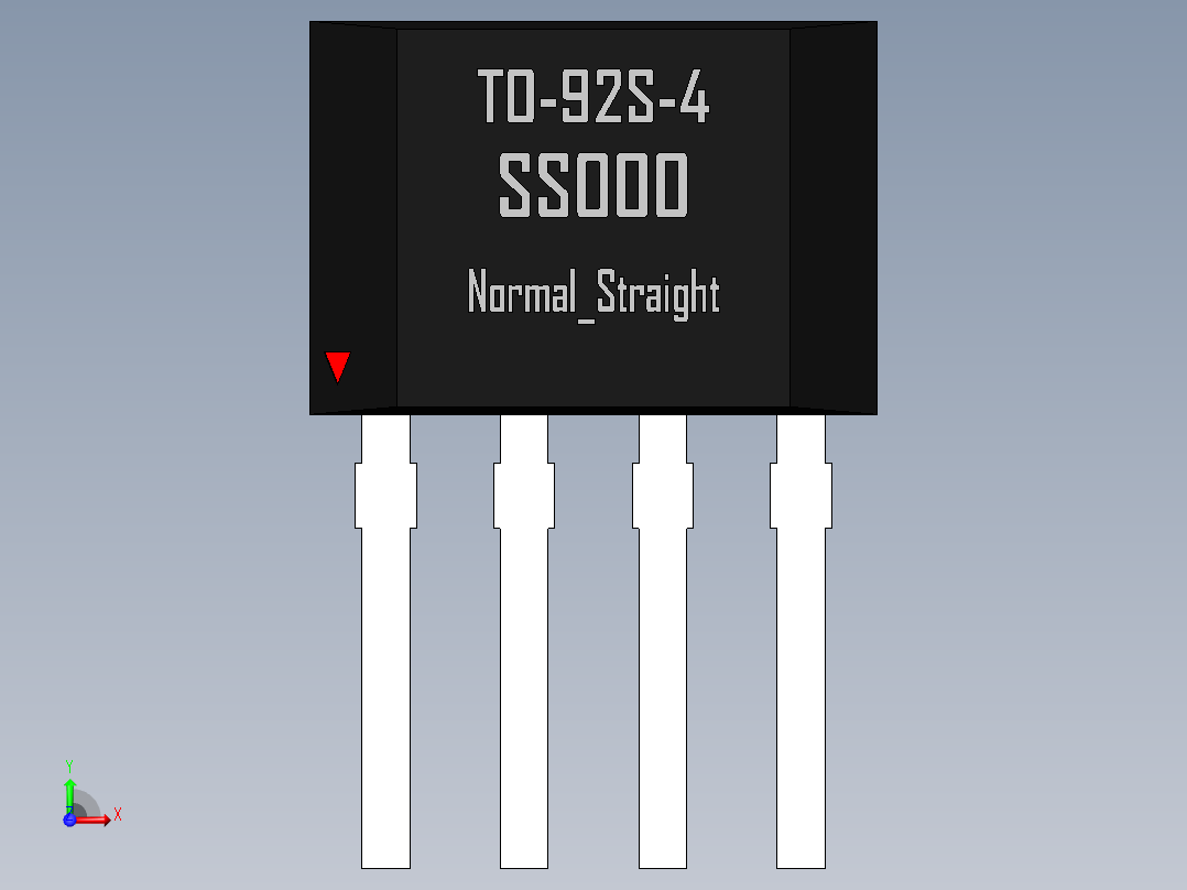 TO-92S-4(TO-92-4)前视图