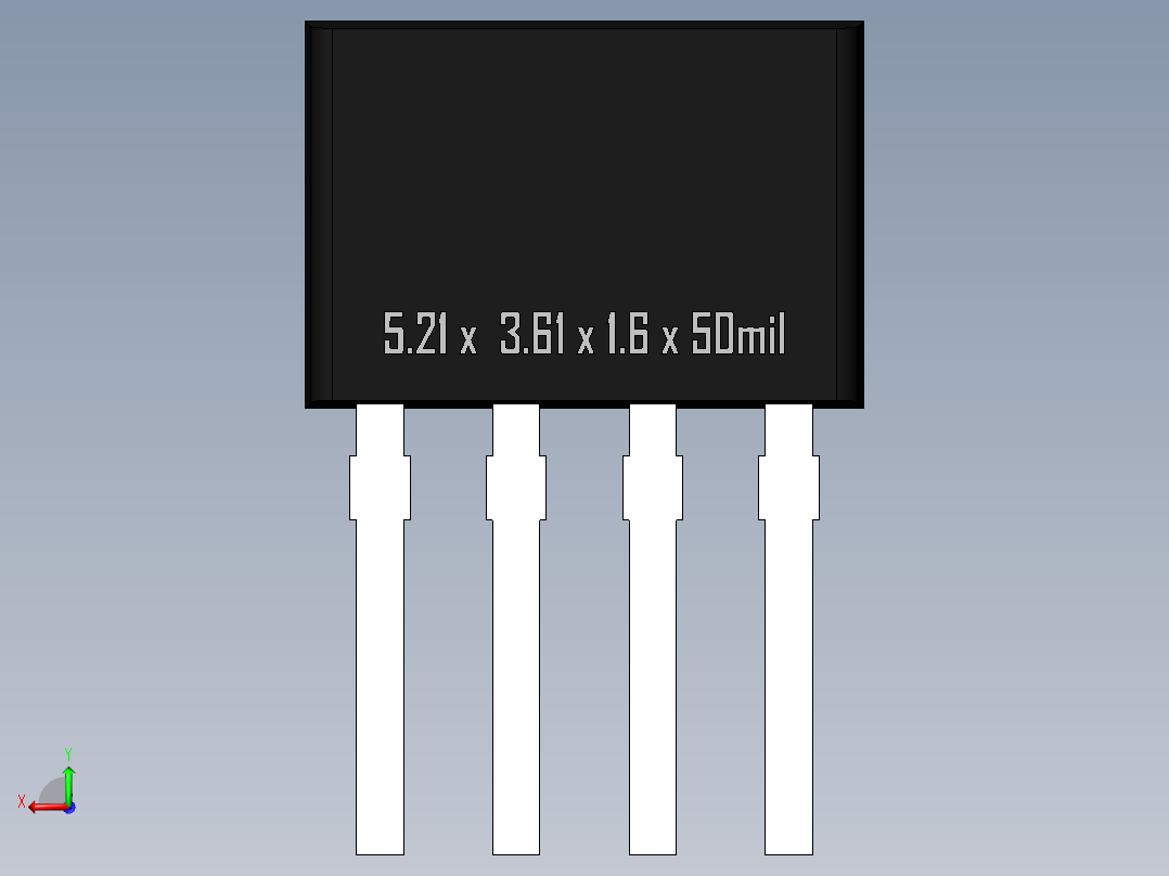 TO-92S-4(TO-92-4)后视图