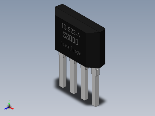 TO-92S-4(TO-92-4)正等轴测缩略图