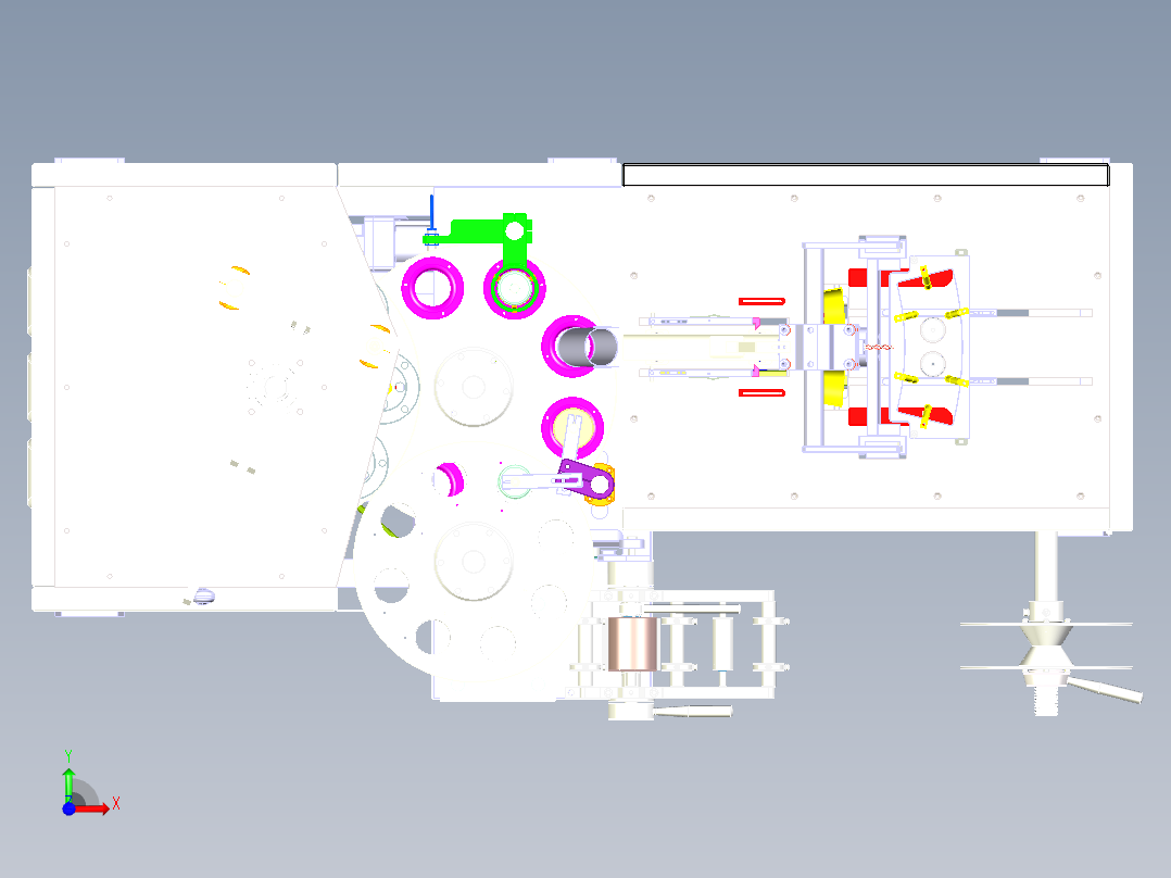 自动挑拣设备模型图前视图