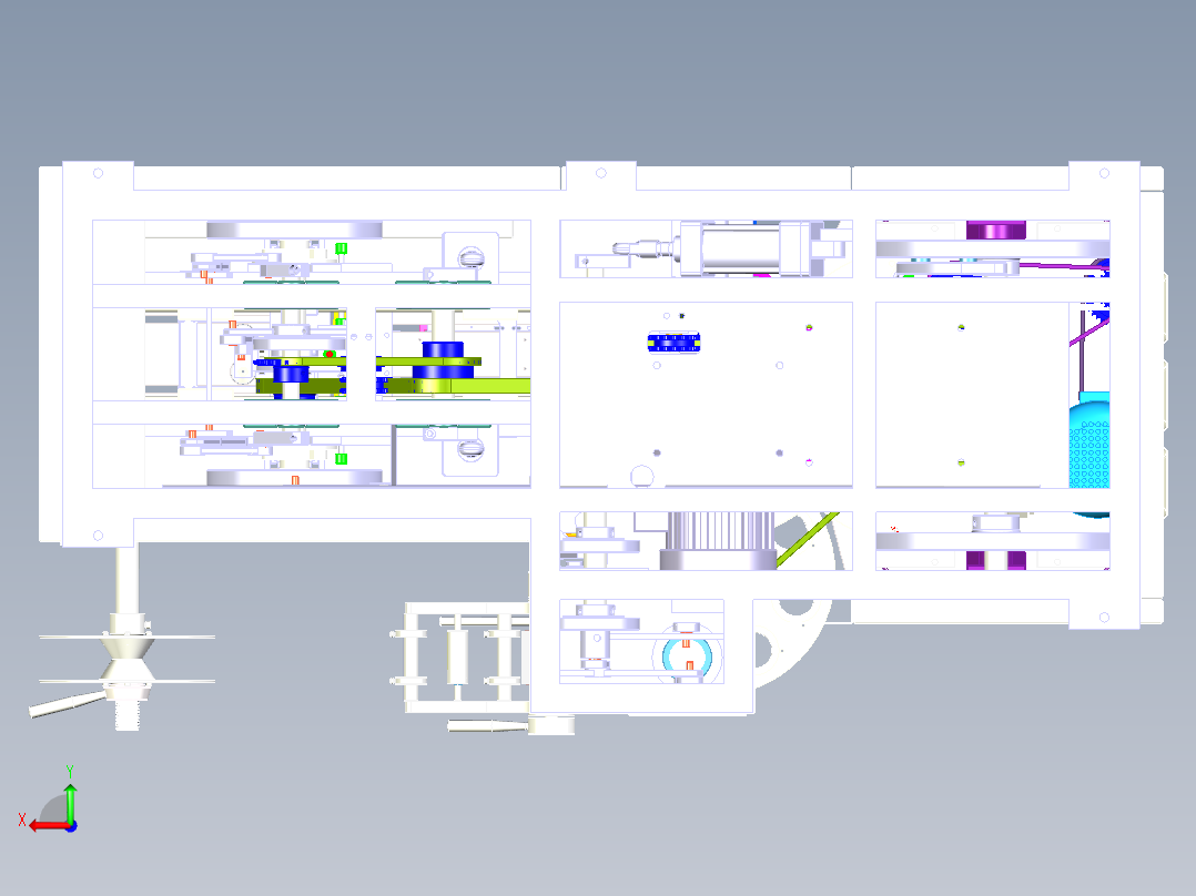 自动挑拣设备模型图后视图
