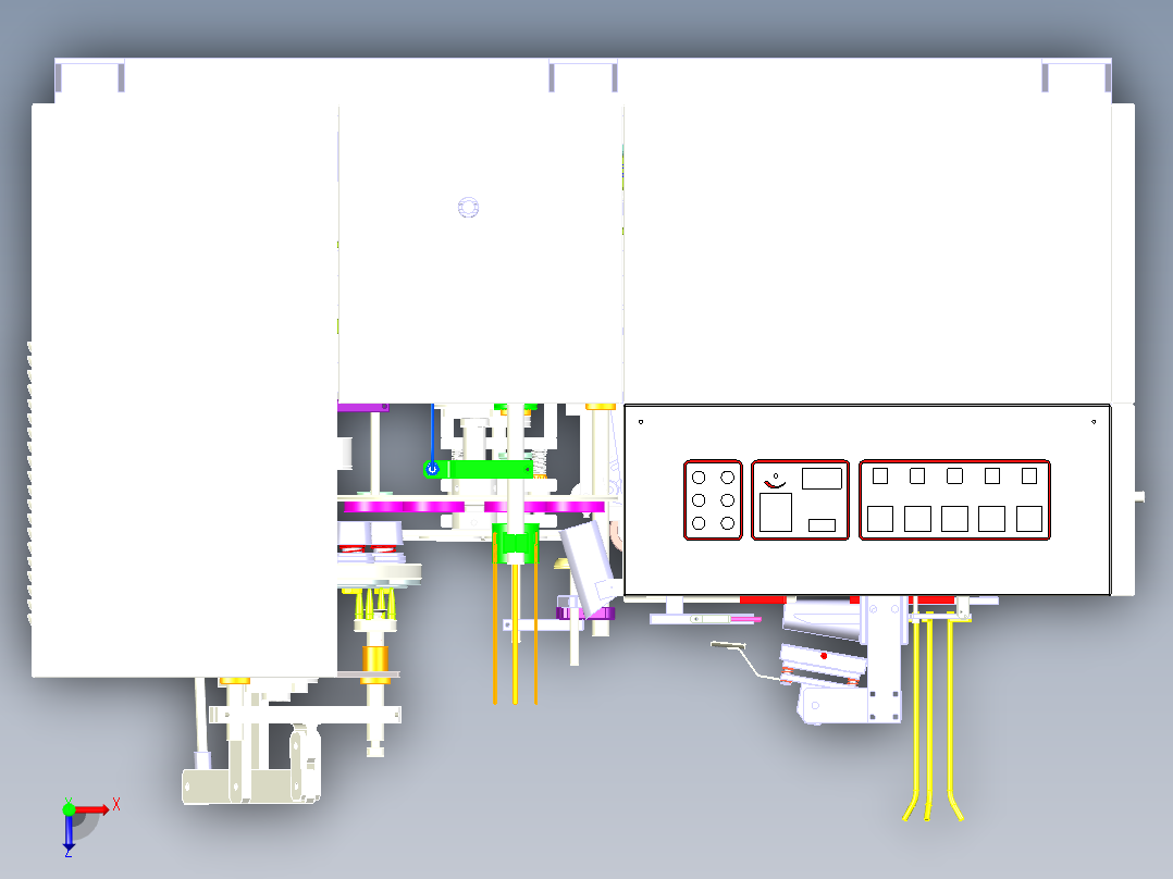 自动挑拣设备模型图俯视图