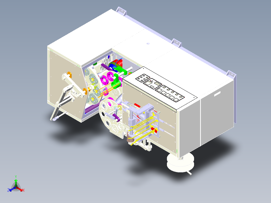 自动挑拣设备模型图正等轴测图