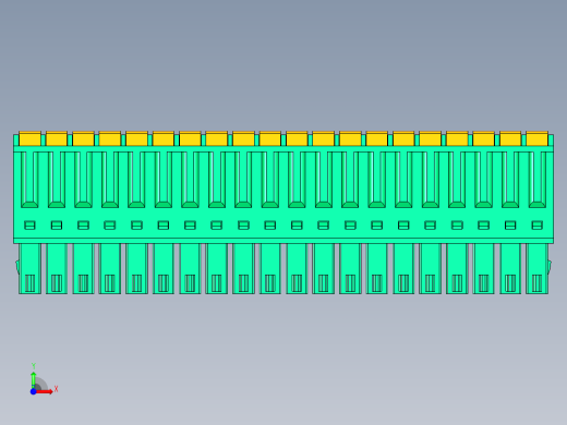 DEGSON 15EDG 系列 3.5mm 插拔式接线端子 FullPack-15EDGKD-3.5-20P-14-00AH前视缩略图