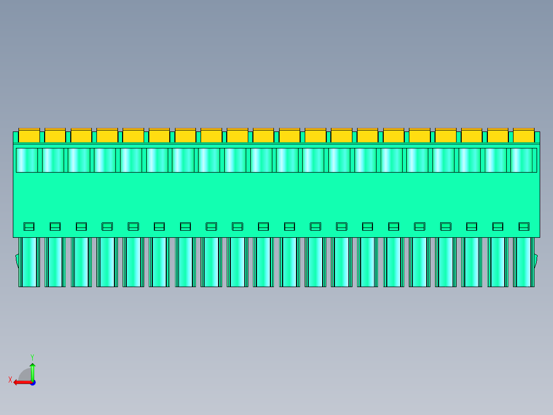 DEGSON 15EDG 系列 3.5mm 插拔式接线端子 FullPack-15EDGKD-3.5-20P-14-00AH后视图