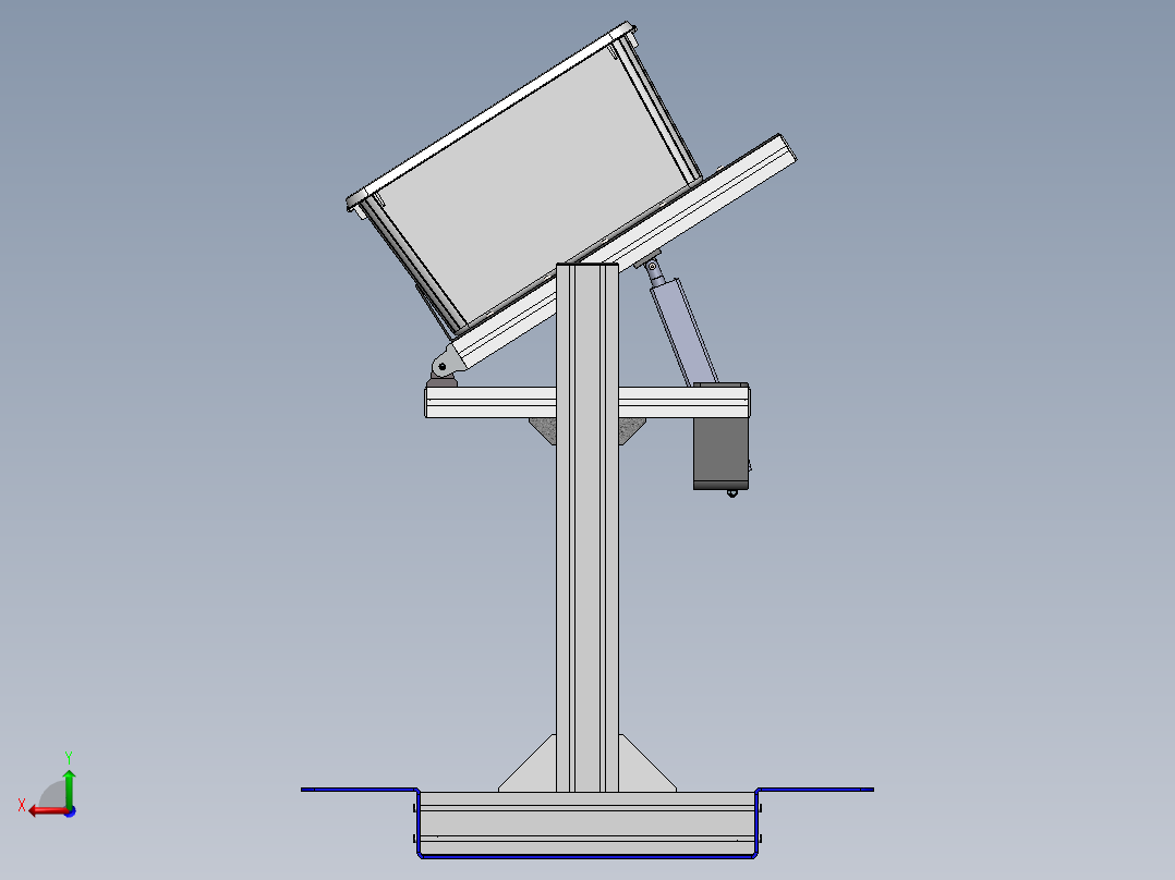 可调式置物架后视图