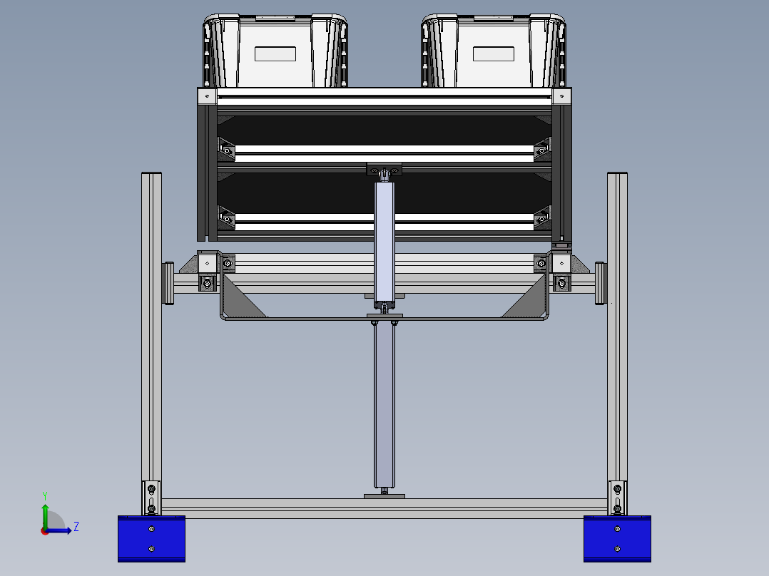 可调式置物架左视图