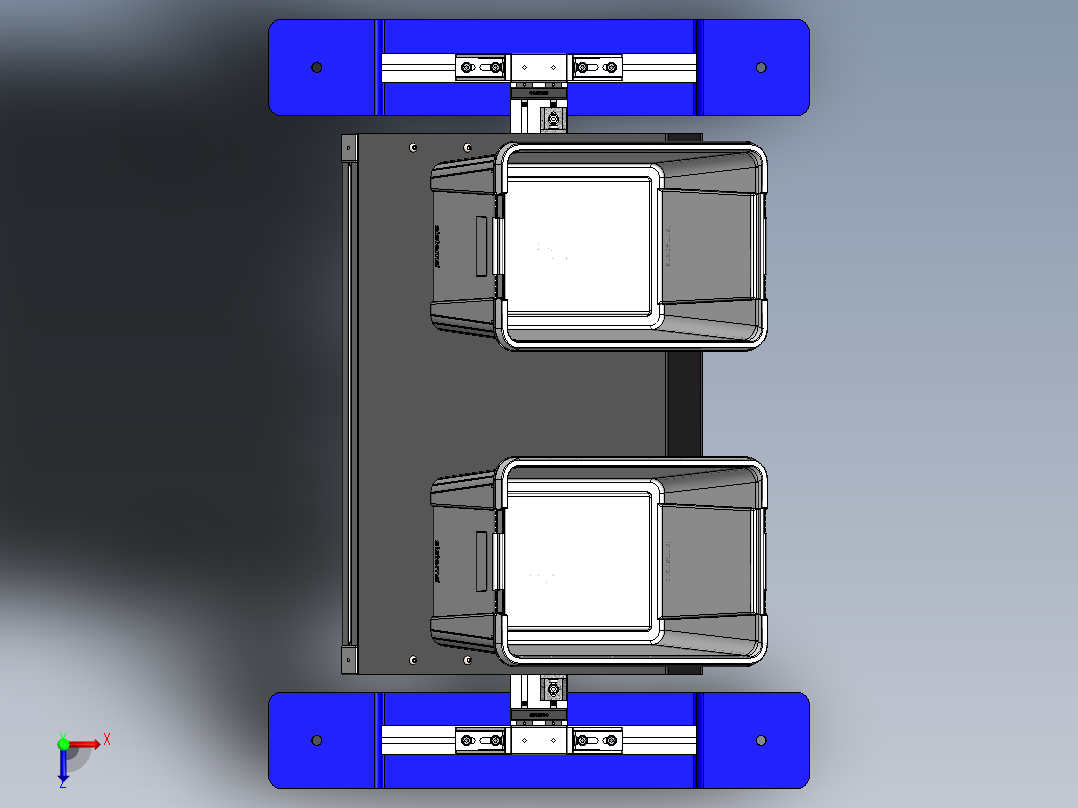 可调式置物架俯视图