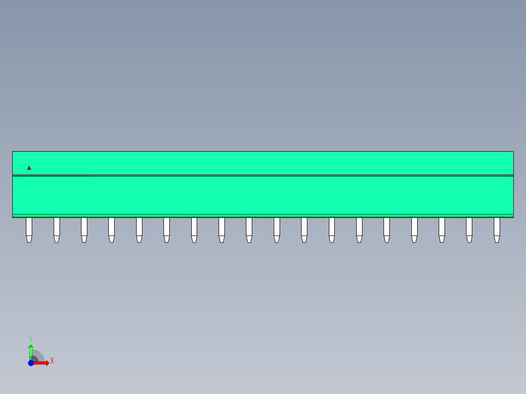 DEGSON 15EDG 系列 3.81mm 插拔式接线端子-15EDGVC-3.81-18P-14-00AH前视图