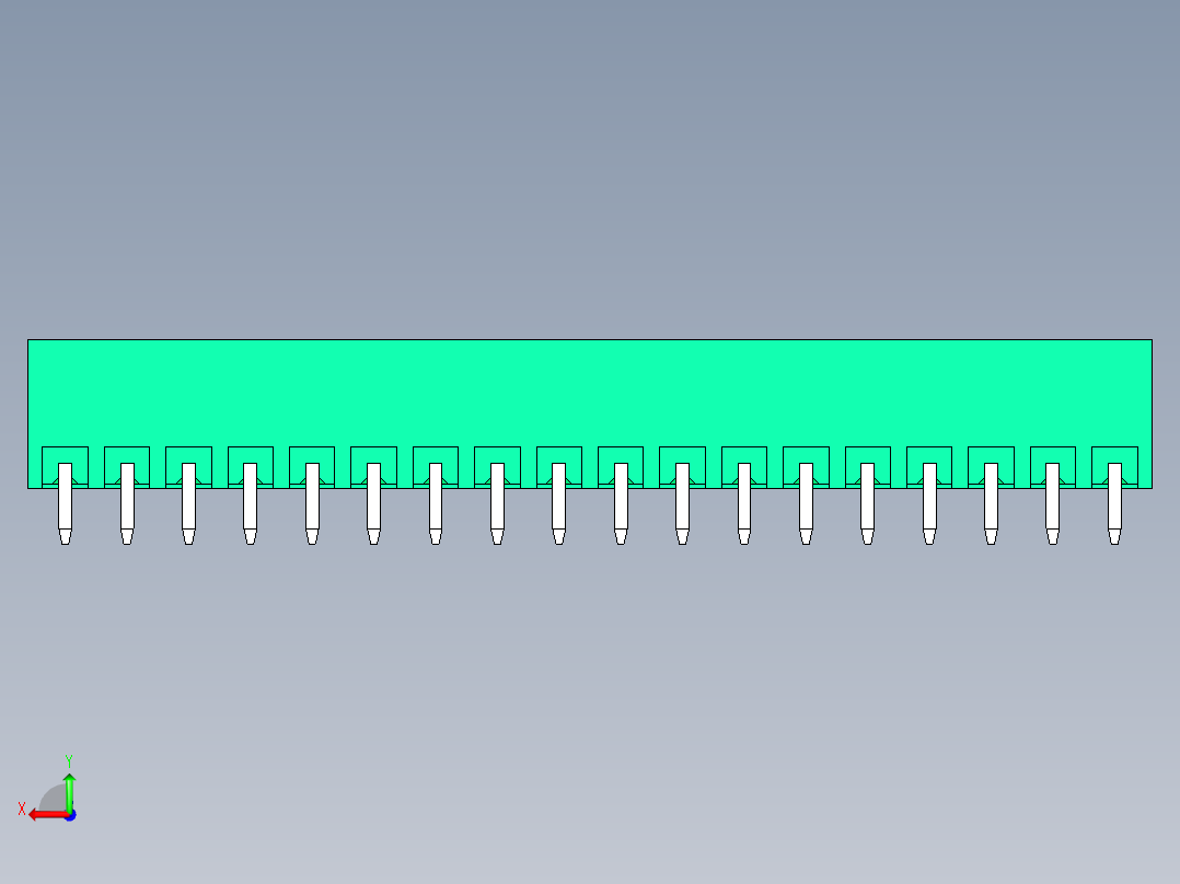 DEGSON 15EDG 系列 3.81mm 插拔式接线端子-15EDGVC-3.81-18P-14-00AH后视图