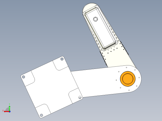 SCARA四轴机械手3d图纸非标机械设计 上下料取料四轴机械手3d模型后视缩略图