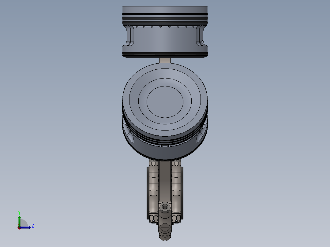 活塞和连杆组件左视图