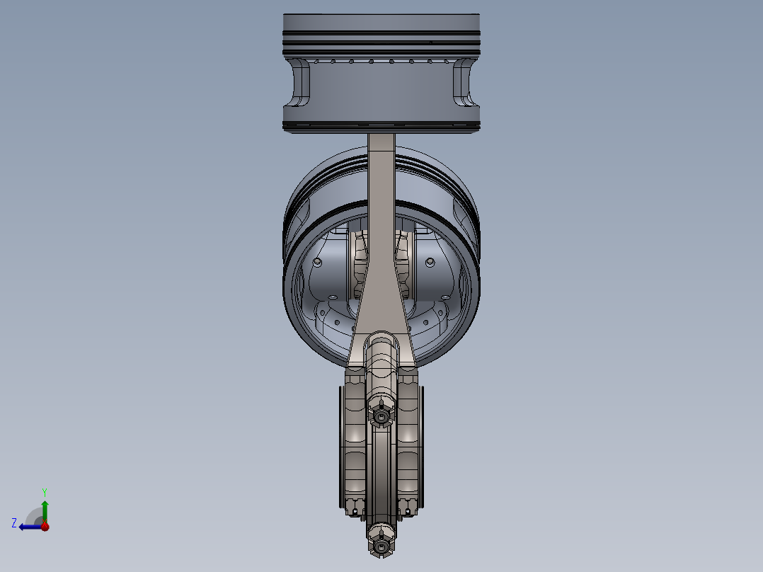 活塞和连杆组件右视图