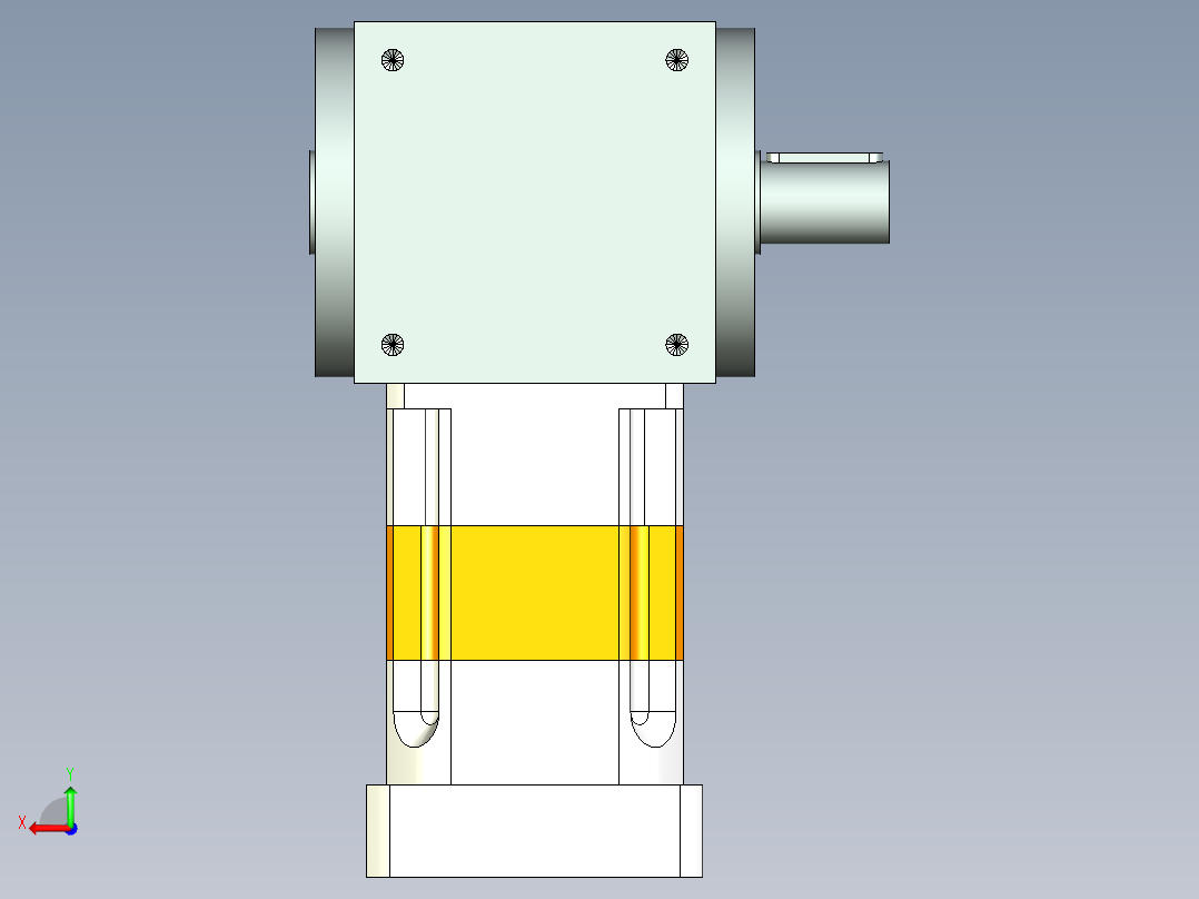 换向器PW140单轴 PGH115-L2 35-114.3-200-M12.stp后视图