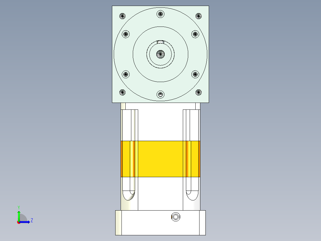 换向器PW140单轴 PGH115-L2 35-114.3-200-M12.stp左视图