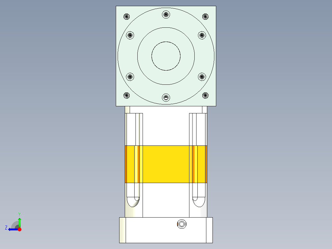 换向器PW140单轴 PGH115-L2 35-114.3-200-M12.stp右视图