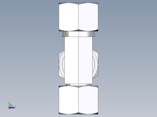 卡套式工业通用硬管接头EO_Swivel_nut_run_tee_EL12SCF左视缩略图