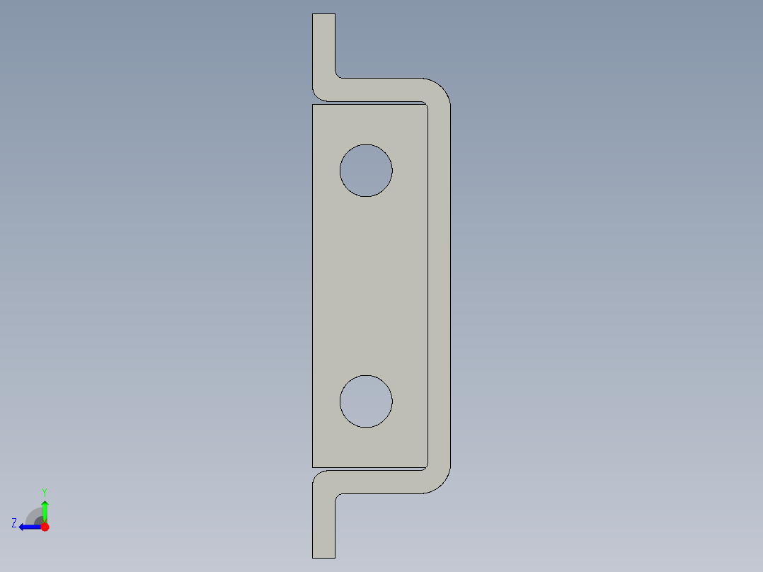 基恩士FS-L71_bracket_kc图纸模型右视图