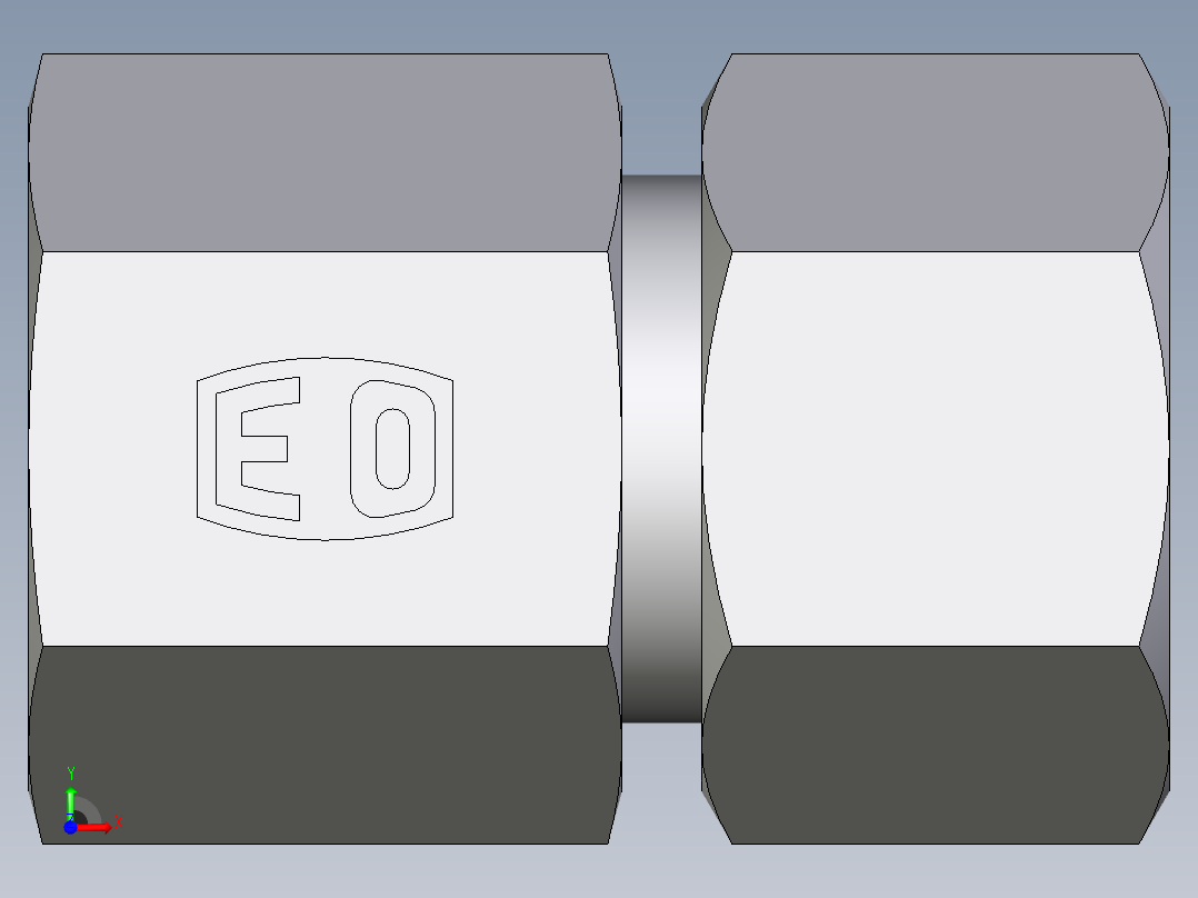 卡套式工业通用硬管接头EO_Swivel_connector_GAI16SR71前视图