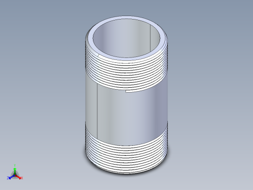 CPVC管件33-Sch80_Nipple_MPTxMPT_9861-254_2in x 4in正等轴测缩略图