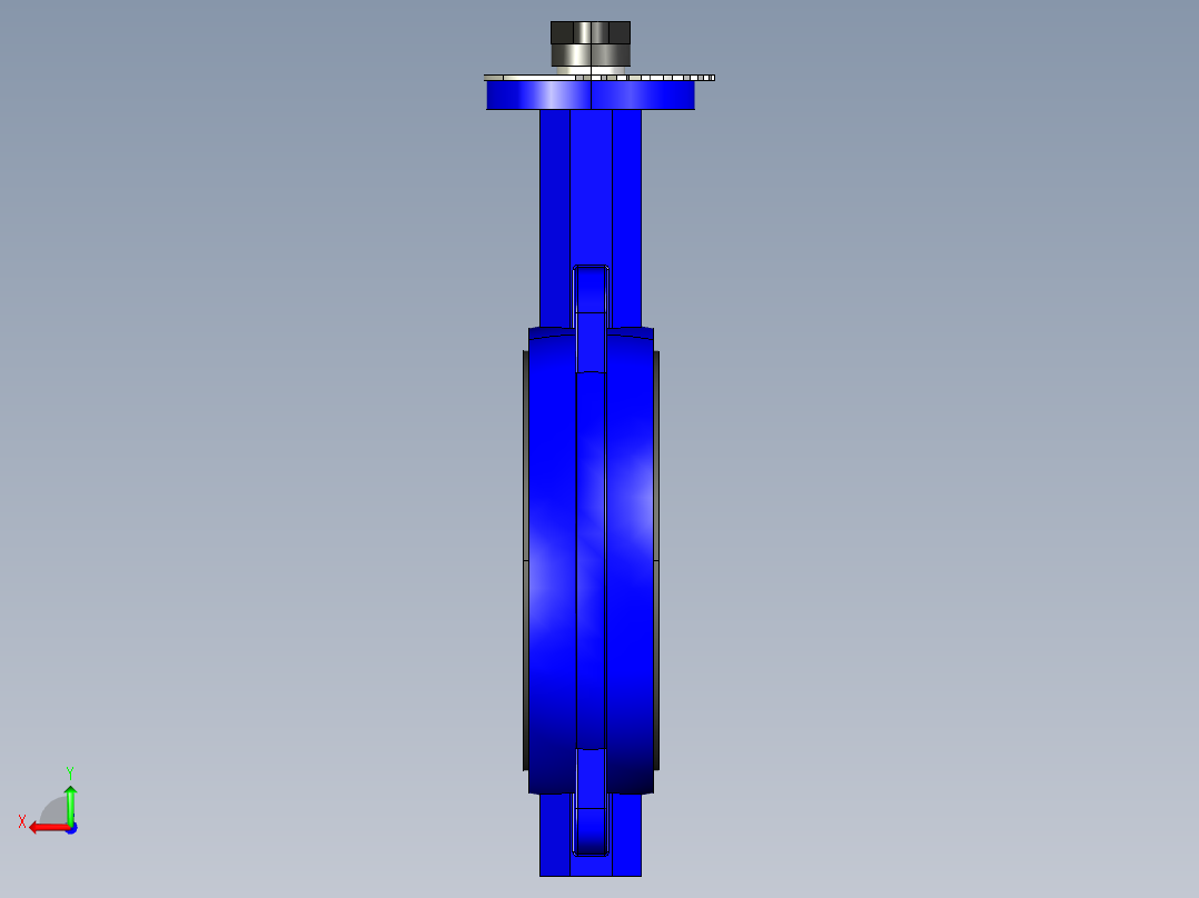 阀门模型-DN150____后视图