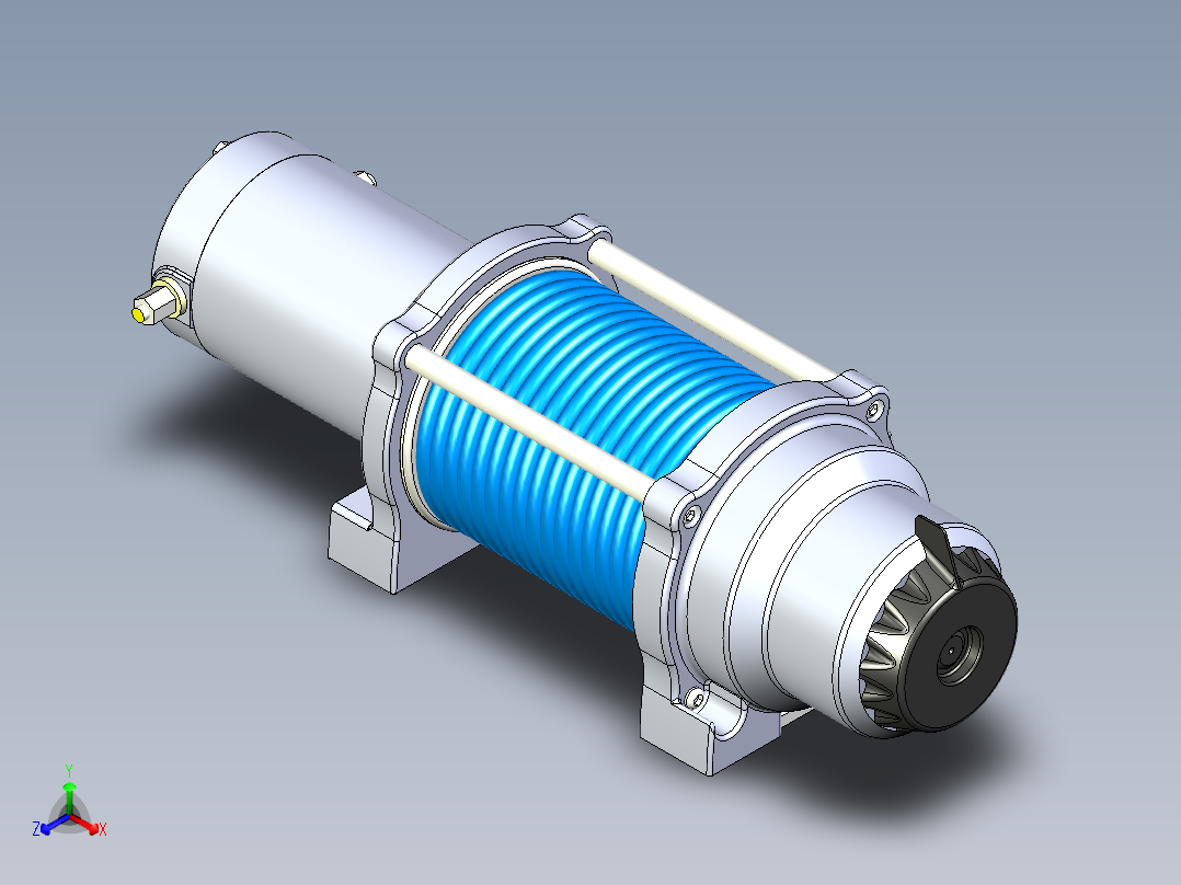 绞车 卷扬机 (25)正等轴测图